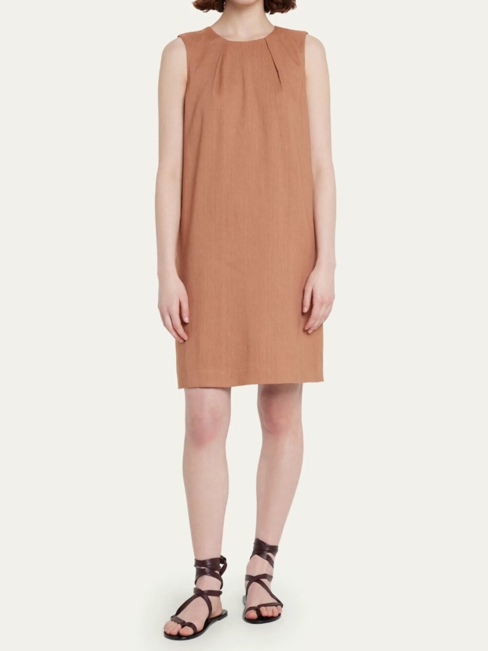 Kobi Halperin | Peyton Linen Blend Shift Dress in Terracotta
